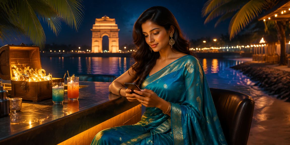 Mobile betting on cricket at Delhi India Gate
